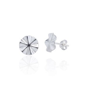 Brinco Círculo Ondulado 1,2cm - Prata 925