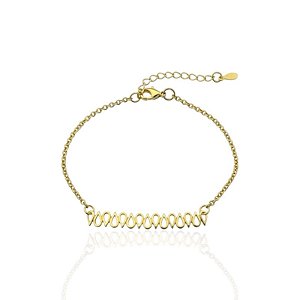 Pulseira Aro c/ Gotas Vazadas 17cm - Banho de Ouro 18k