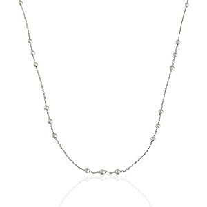 Colar Bolinhas 3x3 45cm - Prata 925