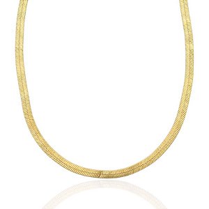 Colar Choker Fita 40cm - Banho de Ouro 18k