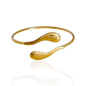 Bracelete Orgânico Regulável - Banho de ouro 18k