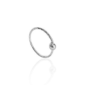 Piercing Argola Diamantado com Bolinha 1cm UNIDADE - Prata 925