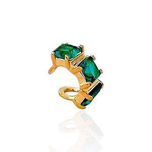 Piercing Fake Zircônia Turmalina - Banho Ouro 18k