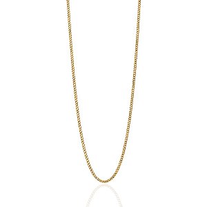 Colar Grumet 2mm 45cm - Banho de Ouro 18k