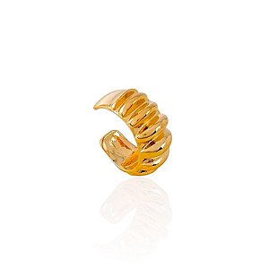 Piercing Fake Grosso com Fileira Alto Relevo - Banho Ouro 18k