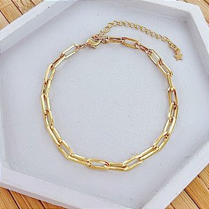 Pulseira Elo Cartier Longo 18cm + 5cm extensor - Banho de Ouro 18k
