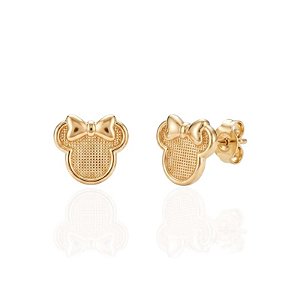 Brinco Minnie c/ Laço 1cm - Banho de Ouro 18k