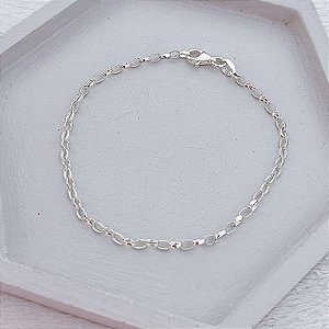 Pulseira Elo Português 2mm 18cm - Prata 925
