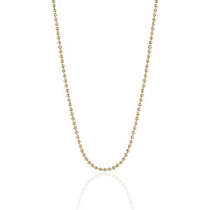 Colar Elo Bolinha 31cm - Banho de Ouro 18k