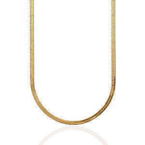 Colar Fita 2mm 32cm - Banho de Ouro 18k