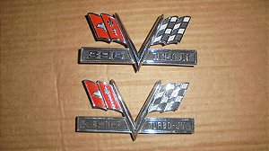 Chevelle Ss 396 Turbo-Jet 1966 - Par de Emblema Do Paralamas original