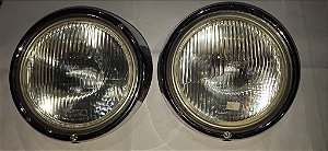 Fusca 73_75 - Par de farol original Rossi IODO H4 Dinalux