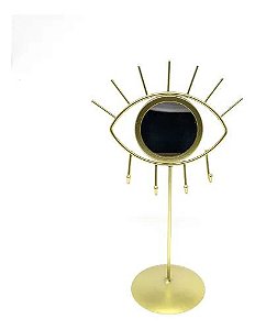 Espelho Decorativo Pendurar Jóias Objetos Olho Grego Mesa Dourado - Donna  Misturinha