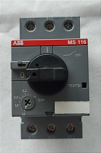Disjuntor Motor 2,5A(1,6-2,5) 50KA MS116 ABB cod.9758
