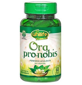 Ora Pro-nóbis em cápsulas, 60 cápsulas - Unilife Vitamins