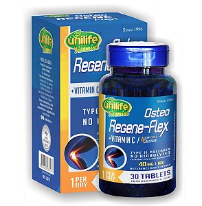 Osteo Regene-Flex – Colágeno Tipo II Com Vitamina C – Unilife Vitamins.