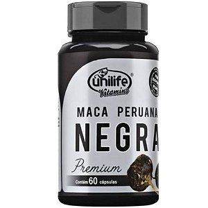 Maca Peruana Negra – 60 Cápsulas de 450mg Cada – Unilife Vitamins