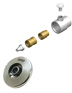 Dispositivo de Hidromassagem Para Piscinas Aço Inox Premium Flat 50 mm