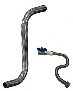Kit Instalação Flexível Aço Inox 304 2 pol. para Gerador de vapor CL 15,18,24 e 27 kw - Sodramar