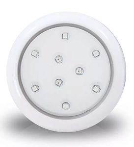 Refletor de LED Para Piscina 9W 80 mm Corpo Branco