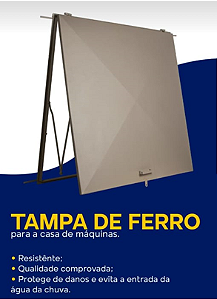 Tampa de Ferro Para Casa de Máquinas 120 x 120 cm