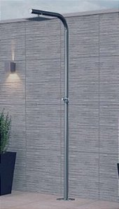 Ducha Tubular Aço Inox 2 Polegadas Vazão de 15 a 20 Litros por Minuto