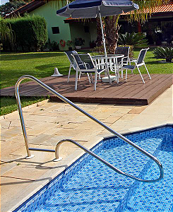 Corrimão de Inox Para Piscinas Modelo Ilhabela