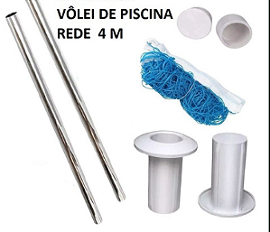 Kit Volei Para Piscinas Biribol 4 Metros