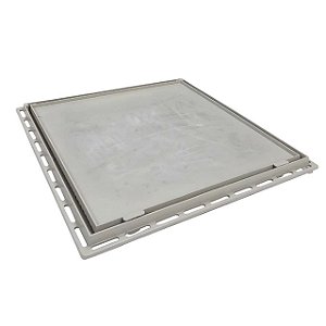 Tampa Casa de Máquina Rebaixada Com Grelha Invisível 90x90cm com Amortecedor