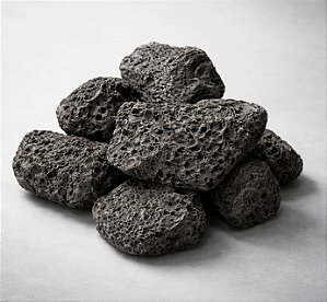 Pedra Vulcânica Preta Para Lareira a Gás e Álcool 2 kg
