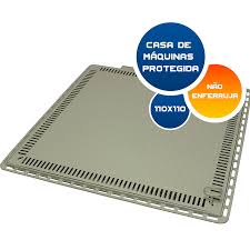 Tampa Para Casa de Máquinas Ventilada 110 x 110 Articulada Bege