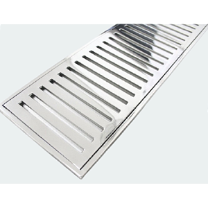 Grelha Inox Para Piso 8 cm x 1 metro x 1 cm Sem Caixilho INOX 316