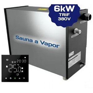 Sauna a Vapor Ginni G6 com Controlador Digital Trifásica 380v
