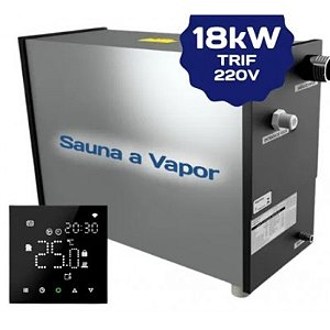 Sauna a Vapor Ginni G12 com Controlador Digital Trif. 220v