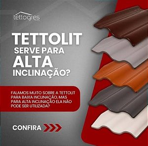 Telhas esmaltada tetolit 10% de inclinacao
