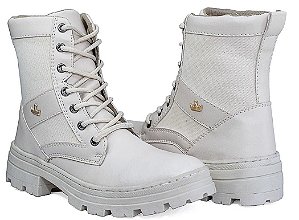 Coturno Feminino Bota Confort Tratorado Cano Curto 1200