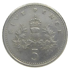 5 Pence 1990 MBC Reino Unido Europa