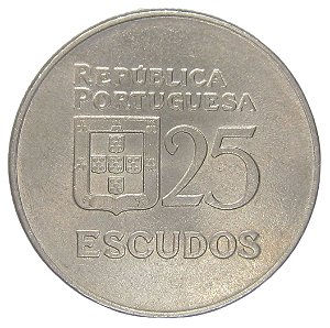 25 Escudos 1977 SOB Portugal Europa