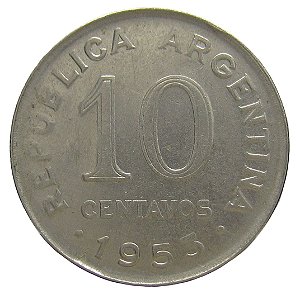 10 Centavos 1953 MBC Argentina América