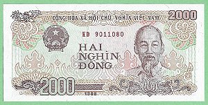2000 Dong 1988 FE Vietnã Ásia