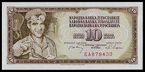 10 Dinara 1968 FE Iugoslavia Europa