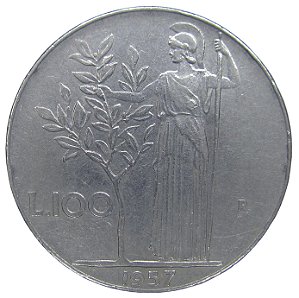 100 Liras 1957 MBC Itália Europa