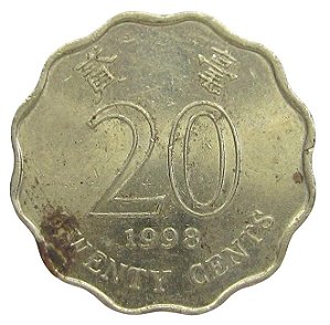 20 Cents 1998 BC Hong Kong Ásia