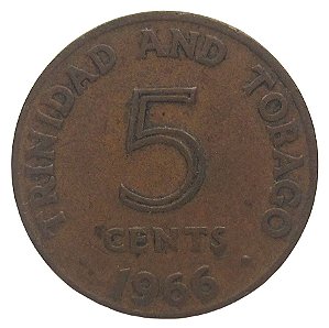 5 Cents 1966 MBC Trinidade e Tobago América