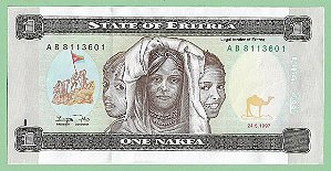 1 Nakfra 1997 FE Eritreia África