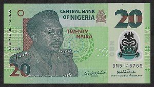 20 Naira 2006 FE Nigéria Polímero