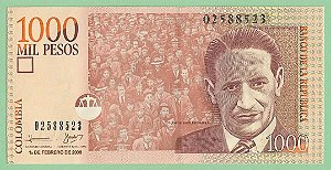 1.000 Pesos 2006 FE Colômbia América