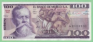 100 Pesos 1985 FE México América