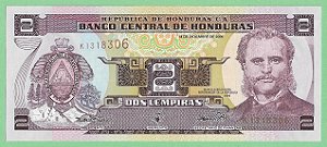 2 Lempiras 2000 FE Honduras América