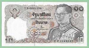 10 Baht 1980 FE Tailândia Ásia